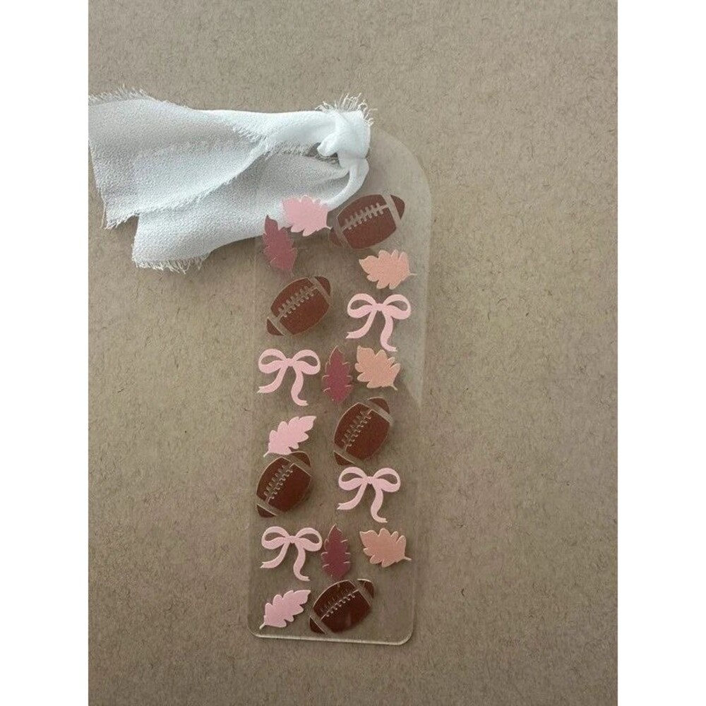 Football and bows bookmark